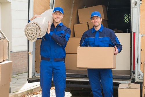 Charity donation items prepared for reuse during a Putney move