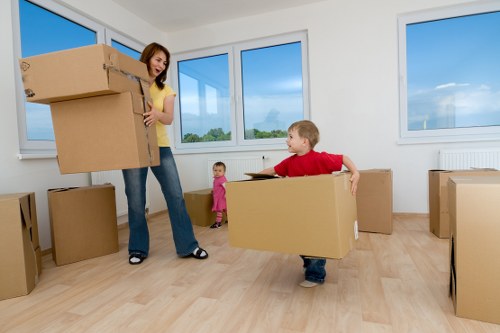 Removal van loading items for a Putney move