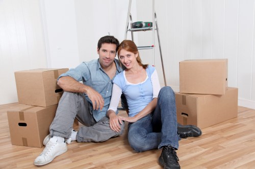 Removal van positioned for a local Putney house relocation