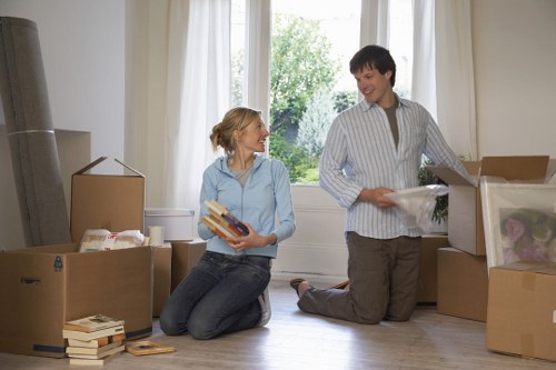 Careful loading of sofas and tables for furniture removals in Putney