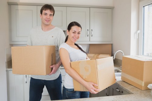 Local moving truck arranged for a Putney property with limited parking